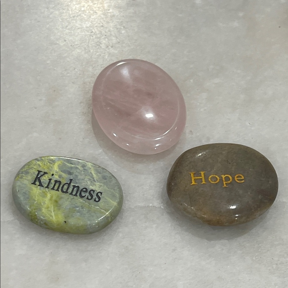 Inspirational Stone Set with Kindness and Hope